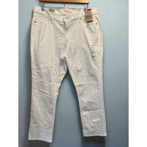 Levi's Classic Straight White Jeans Size 16W Mid Rise